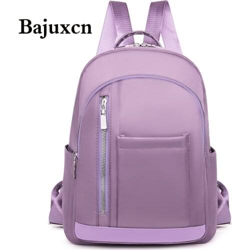 Fashion purple Anti-theft Women Backpacks Famous High Quality Waterproof Oxford Women Backpack Ladies Large Capacity Backpack