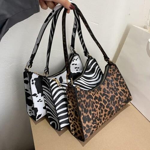 Fashion Animal Pattern Women Handbag Street Travel Lady PU Shoulder Totes Bag Popular Simple Female Daily Bag