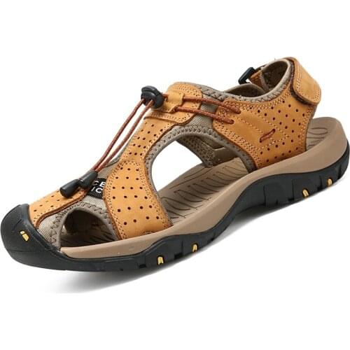 Topvivi sandals for men outdoor leather italian sandals men 2021 Summer Shoes Beach Gladiator Shoes For Men Sandalias sports