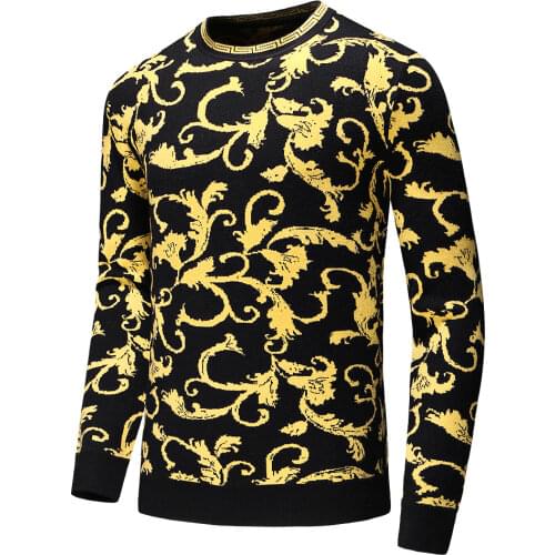 Autumn New Casual Camo Men Pattern Sweater Winter Outfit Slim Fit O-Neck pullover Sweater Men homme herentrui