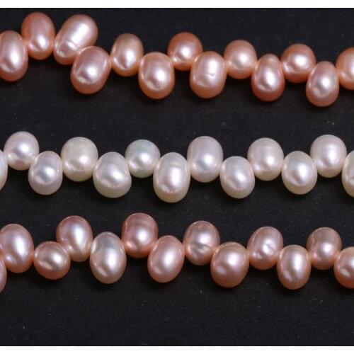 Natural Pearl String Panax Notoginseng DIY For Making Necklace Bracelet White / Pink / Purple 36CM