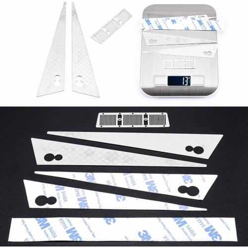 Stainless Steel Car Hood Sticker Decoration Anti-skid Plate Board for 1/10 TRAXXAS 88096-4 TRX6 G63 TRX4 G500 RC Car Parts