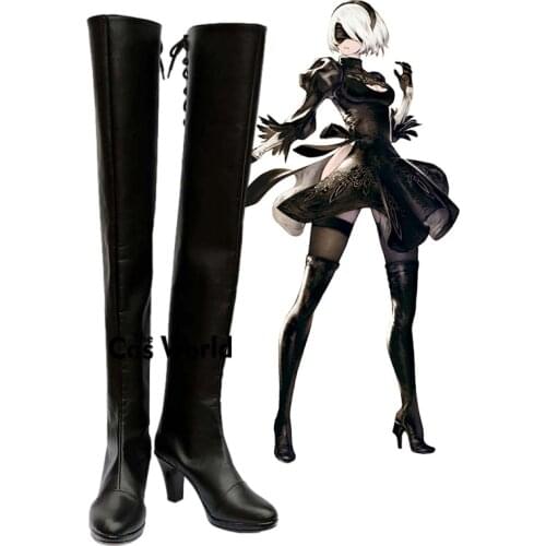 Nier: Automata YoRHa No.2 Type B Games Customize Cosplay High Heels Shoes Boots