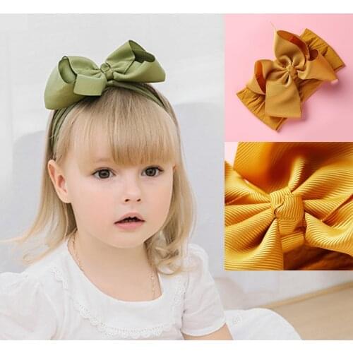 Big Bow Headwrap Baby Headband Top Knot Headbands Over Sized Bow Hair Turban Newborn Head Band Girl Large Hair Bows