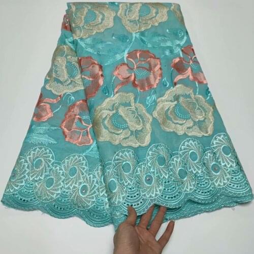 Swiss Voile Lace In Switzerland 2021 High Quality Embroidery African Lace Fabric Fashion Nigerian Cotton Lace Tulle Fabric 5yard