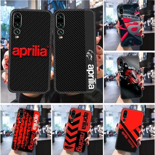 Aprilia moto logo Phone case For Huawei Honor 6 7 8 9 10 10i 20 A C X Lite Pro Play Frosted black silicone shell 3D funda art