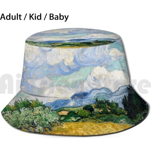 Vincent Van Gogh - Wheat Field With Cypresses Sun Hat Foldable UV Protection Van Gogh Painter Museum Vicent Dutch
