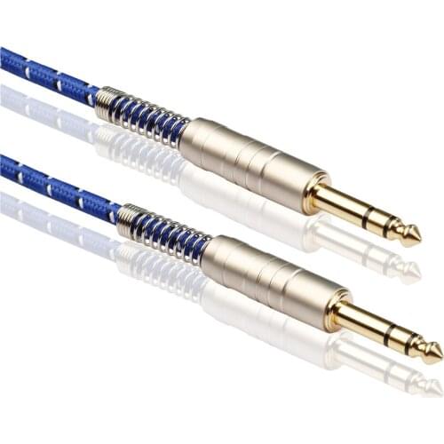 High-quality 6.35mm Male-to-male Audio Cable Dual-channel Amplifier Mixer 6.5 Guitar Audio Cable Length 1.8m