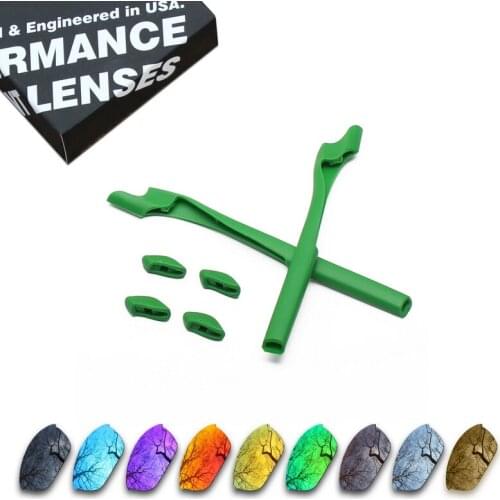 ToughAsNails Polarized Replacement Lenses & Dark Green Rubber Kit for Oakley Half Jacket 2.0 Sunglasses