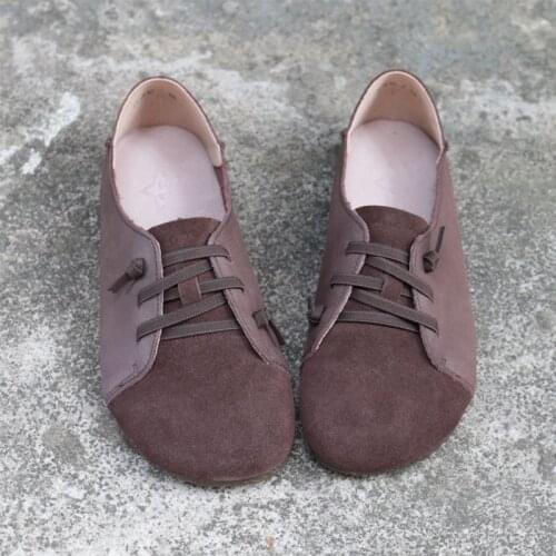 Women Shoes Flat Genuine Leather Slip on Ladies Flat Shoes Soft Sole Ballerina Shoes Woman Footwear (FY912)