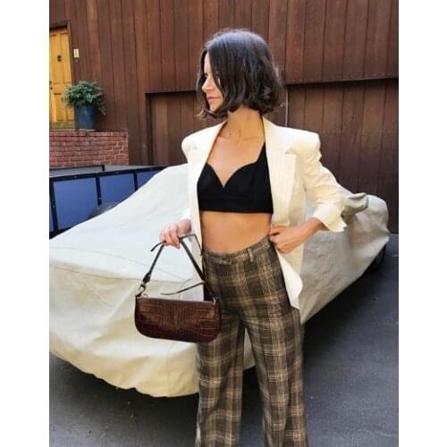 2019 young lady of note Kendall Jenner Crocodile texture Python women baguette party versatile single bag