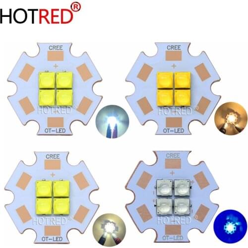 10W-28W Cree XPG3 XP-G3 3V 6V 12V 4Chips High Power LED Emitter Diode for flashlight spot light part DIY with 20mm Copper PCB