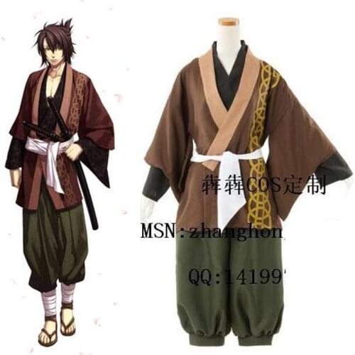 2016 Hakuoki Souji Okita Cosplay Costume Japanese Anime Kimono