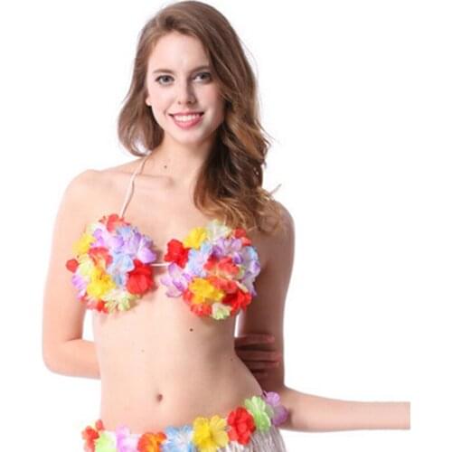 5pcs / Grass skirt bra accessories corsage wedding dance party activities costume Hawaiian grass skirts performing props