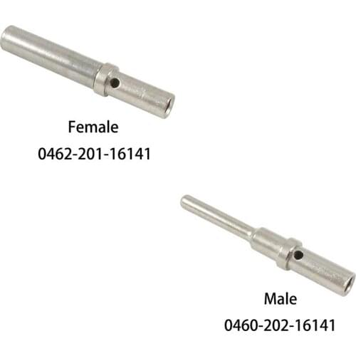 50/100Pcs DT Series Pin Contact 0462-201-16141 0460-202-16141 Stainless Steel 16-20AWG Deutsch Crimp Solid Terminal Female Male