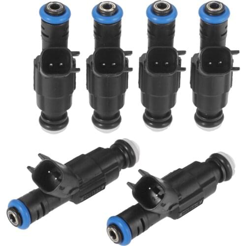 6 PCS 0280155784 Fuel Injectors 4 Holes for Jeep Cherokee Grand Cherokee Wrangler 4.0L Dodge Ram 1500 2500 3500 5.2L 1999-2004