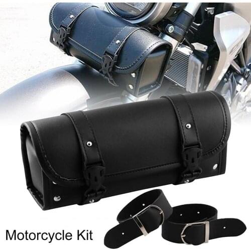 60% Dropshipping!!Great Capacity Tool Pouch Adjustable Faux Leather Waterproof Motorcycle Roll Storage Bag for Honda