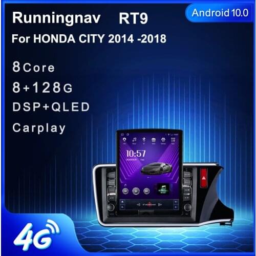 9.7" Android 10.1 For HONDA CITY 2014 -2018 RHD Tesla Type Car Radio Multimedia Video Player Navigation GPS RDS no dvd