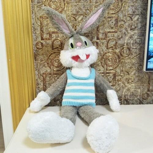 Kid plush toy Bugs Bunny children Stuffed toys Christmas gift rabbit with stripe sweater