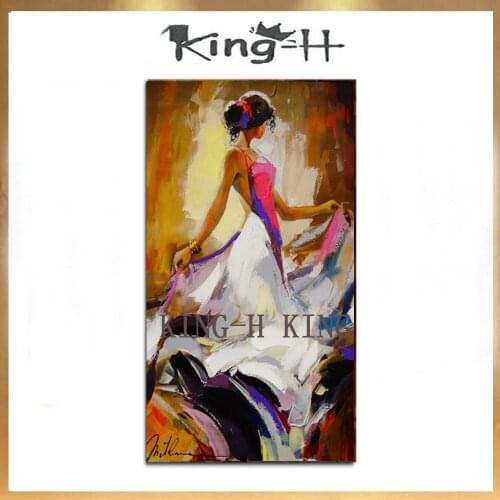 Large character female dancers household adornment wall painting art photo hand-painted sitting room on the canvas painting