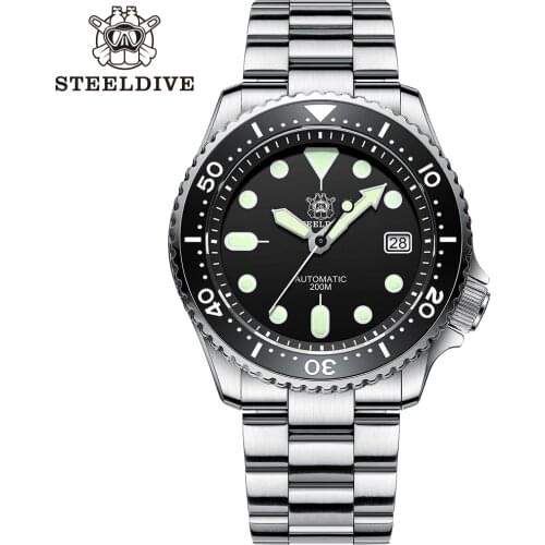 STEELDIVE Watch Automatic SKX007 Mechanical Watch Men Luxury Brand Steel Dive Watches 20Bar Water Resistant Business Wristwatch