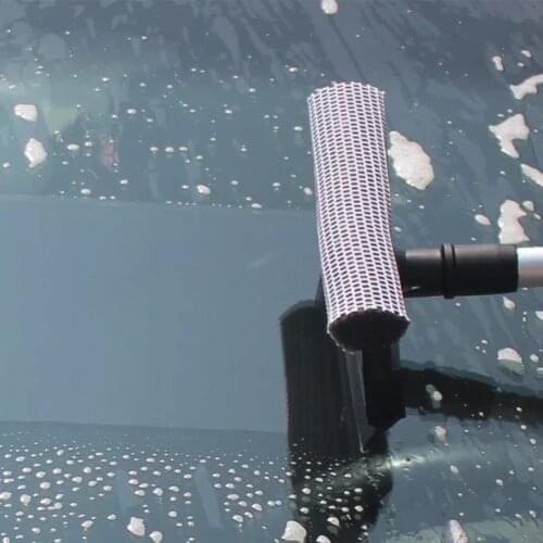 Car Window Squeegee Window Handle Cleaning Brush Non-telescopic Rod Glass Squeegee For Home Office Car Black Brush Cleaning Tool