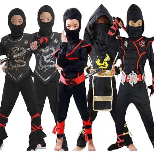 Ninja Costume Kids Ninjago-Costume Boy Girl Halloween Party Fancy Dress Superhero Ninja Cosplay Suit Clothes Set Gift