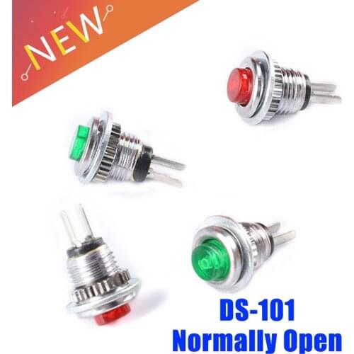 DS-101 8mm On/Off Push Button Switch Mini Lockless Momentary ON OFF Push Button Micro Normally Open Switch