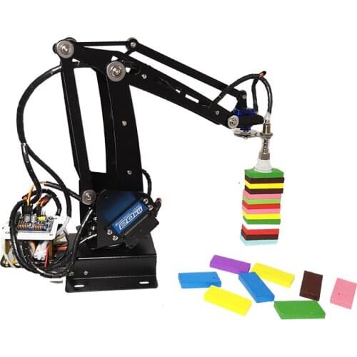 Finished 4 Dof Air Pump Palletizing Manipulator Robotic Arm with All Digital Servos Control for Arduino Learning Competition
