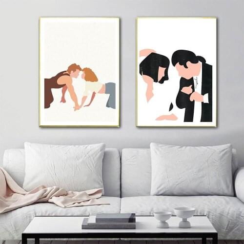Canvas Painting Nordic Dancing Wall Art Print Pulp Fiction On The Wall Home Decoration Dance Modern Pictures For Bed Room