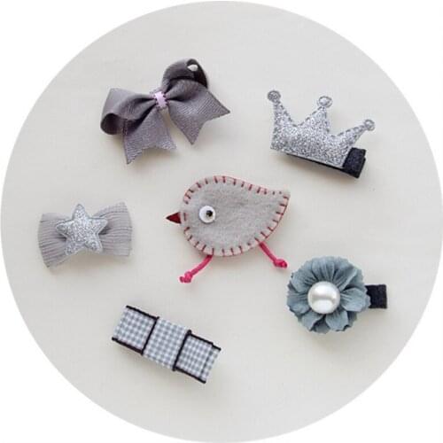 Children Lovely 5 ​​Pieces Mixed Baby Of Kids Girls Hairpin Hair Clips Bow Puppy Grooming Supplies For Dog Teddy Chihuahua