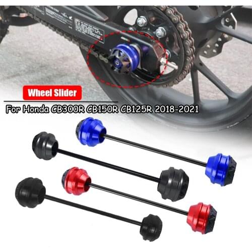 Motorcycle Accessories Rear Axle Fork Crash Cap Sliders Wheel Protector For Honda CB125R CB150R CB300R Parts 2021 2020 2019 2018