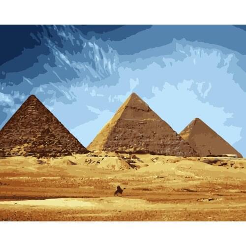 MaHuaf-j613 Pyramids Of Giza coloring by numbers on canvas paint by numbers kit on canvas wall pictures home decor