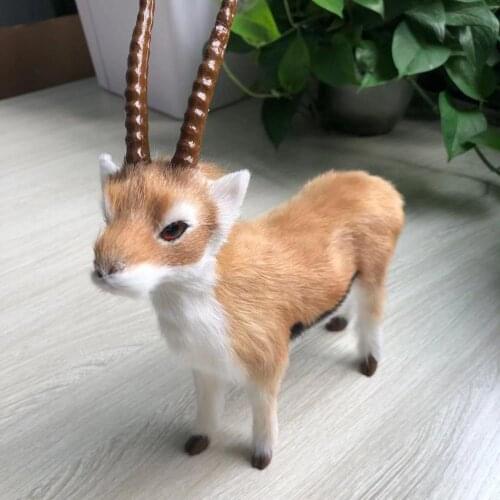New simulation antelope model polyethylene&furs real life antelope doll gift about 33x27cm c3002