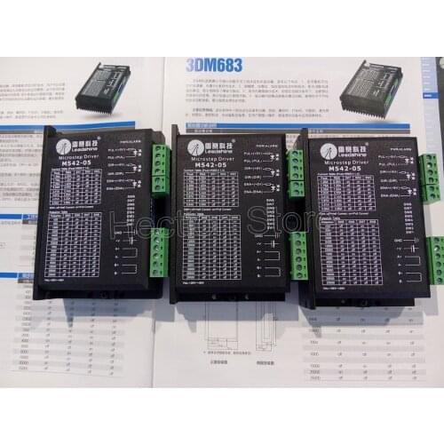 For Free Whole 3 pcs a lot New Leadshine 2-phase microstepping stepper drive M542-05 work Voltage 24-50 out current 1.2A-5.0A