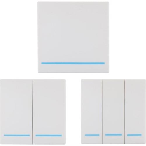 QIACHIP 433 Mhz Wireless RF Wall Panel Transmitter + RF AC 110V 220V 1 CH Remote Control Switch Receiver For Hall Bedroom Lights