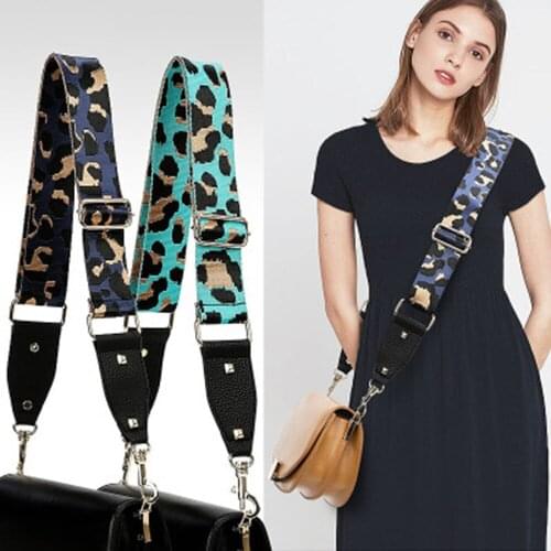 1 Pcs 130cm Women Accessories Female Bag Strap Wide 5cm Shoulder Strap Nylon Leopard Single Diagonal Backpack Strap