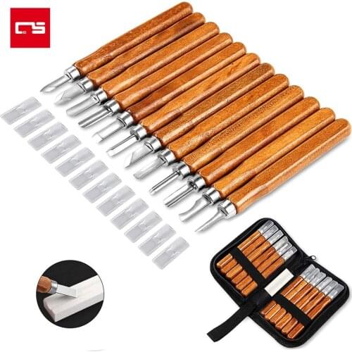 Carving Chisel Set Wood Engraving Knife High Carbon Steel Solid Handle Professional Wood Cutter Chisel Woodworking DIY Hand Tool