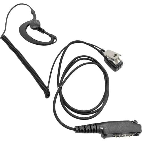 Sepura stp8000 stp900 radio earpiece g shape coiled cable surveillance earphone in ear security headset walkie talkie headphones
