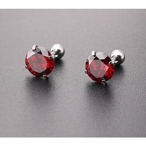 Earring for Womens Stainless Steel Zircon Crystal Korean Earrings Multicolor Fashion Simple Earring Gifts for Woman Accessories