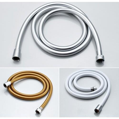 High Pressure Silver & Golden PVC Smooth Shower Hose Bath Handheld Shower Head Flexible Shower Hose Explosion-proof pipes