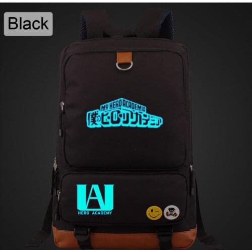 Boku No Hero Cosplay Blue Luminous Rucksack Schoolbag My Hero Academia Cosplay Backpack Unisex Student Satchel Halloween Cos