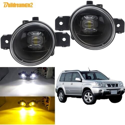 LED Fog Light Assembly For Nissan X-Trail T30 2001 2002 2003 2004 2005 2006 Car 30W Front Bumper Lens Fog Lamp DRL H11 12V