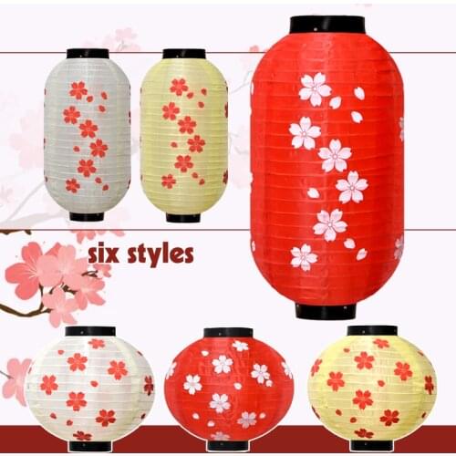 Japan Style Sakura Lantern Chinese Oriental Style Plum Blossom Silk Cloth Lantern Restaurant Wedding Party Festival Decor Gifts