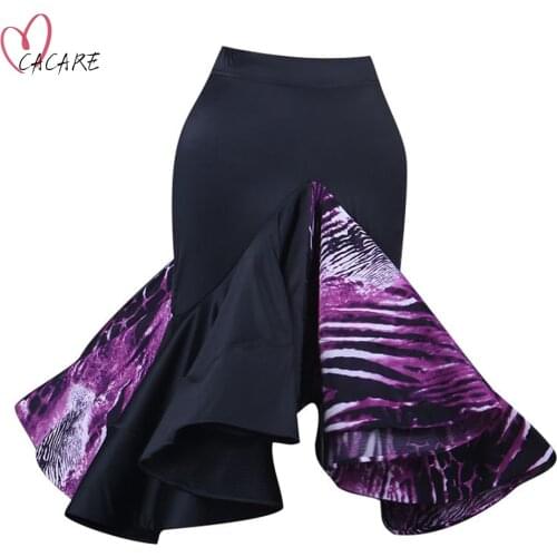 Latin Dance Skirt Women for Latin Fringe Salsa Dance Competition Dresses Dancing Skirt of Woman 4 Choices D0026 Irregular Hem