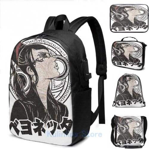 Funny Graphic print The Witch 03 USB Charge Backpack men School bags Women bag Travel laptop bag