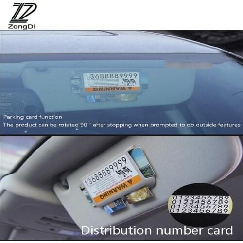 ZD For Renault Megane 2 3 Duster VW Touran Passat B6 Golf 7 T5 T4 Fiat 500 Car Sun Shade Visor Phone Parking Card Sticker Clip