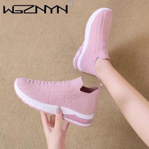 Hot Sales Women Vulcanized Shoes Women Sneakers Slip on Flat Walking Shoes Women Outdoor Loafers Women Sneakers Zapatillas Mujer