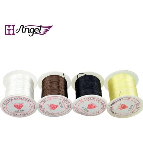 Angels 1pc 0.8mm, 10m DIY Crystal Strong Elastic Stretchy Thread/String/Wire Hair Thread for Making Jewelry Bracelets Beading