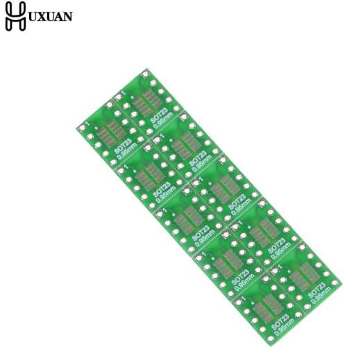 10pcs SOT23 SOP10 MSOP10 Umax SOP23 to DIP10 Pinboard SMD To DIP Adapter Plate 0.5mm/0.95mm to 2.54mm DIP Pin PCB Board Convert
